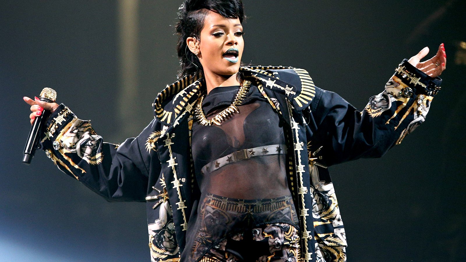 Rihanna performs live on stage at Allphones Arena on October 3, 2013