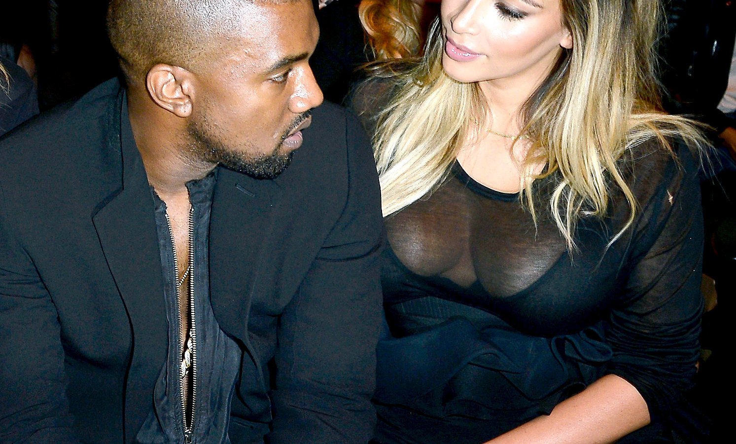 Kim Kardashian and Kanye West attend on Sept. 29, 2013 in Paris