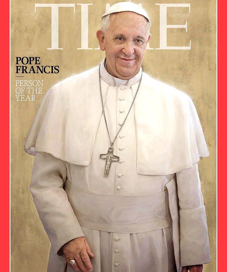 Pope Francis on the cover of Time Magazine as Person of the Year