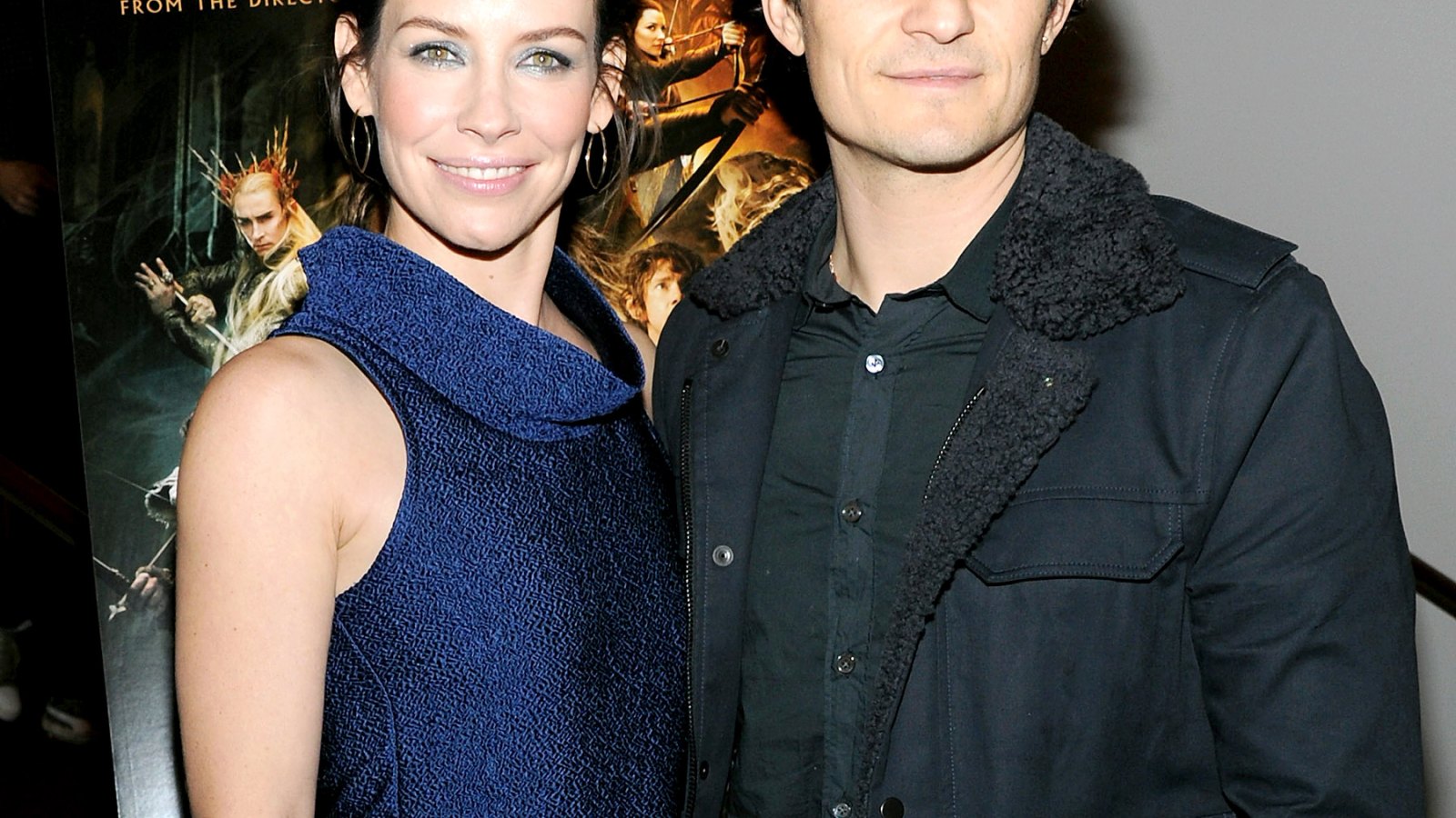 Evangeline Lilly and Orlando Bloom on December 11, 2013 in NYC