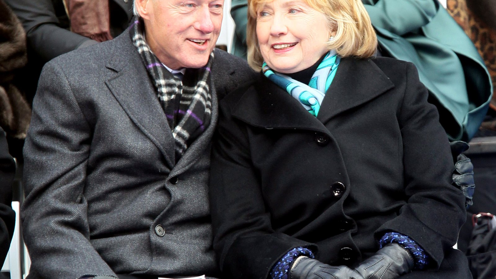 Bill Clinton and Hillary Clinton on January 1, 2014 in New York City