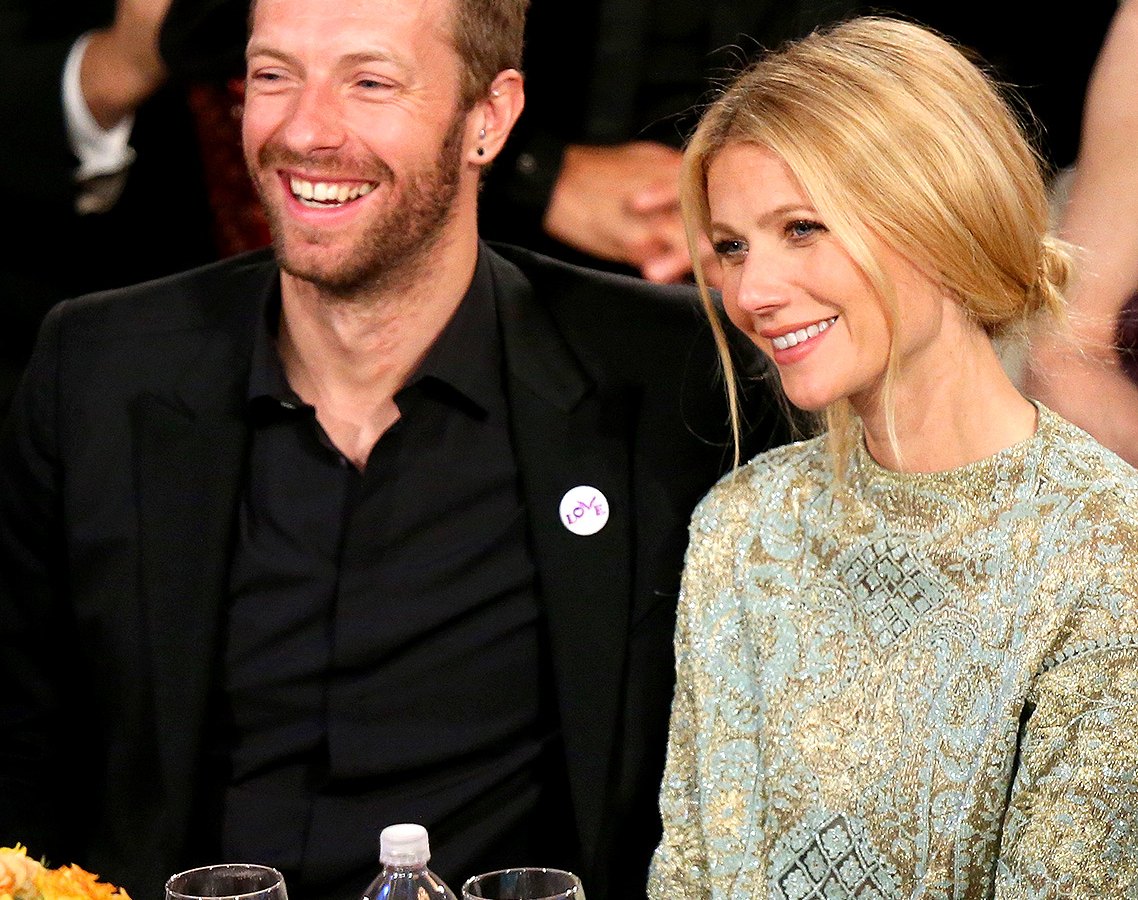Chris Martin and Gwyneth Paltrow at the 2014 Golden Globes