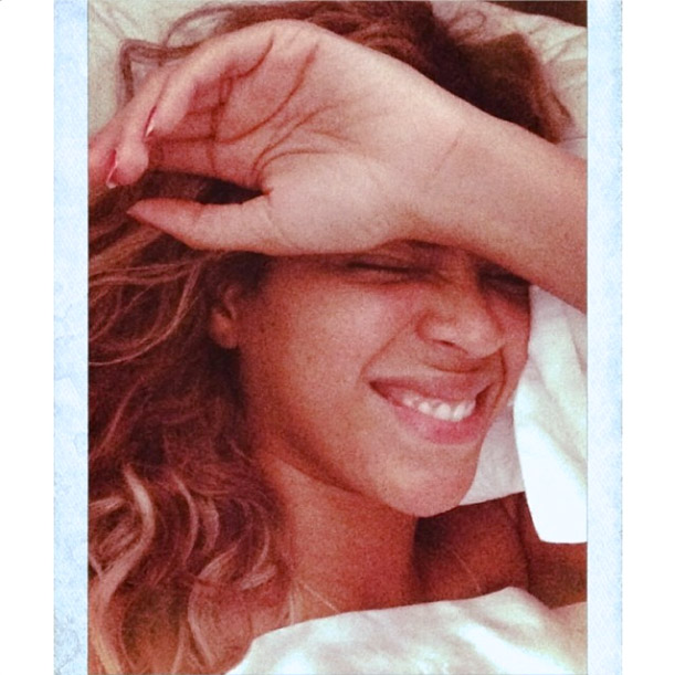 Beyonce with no makeup on instagram