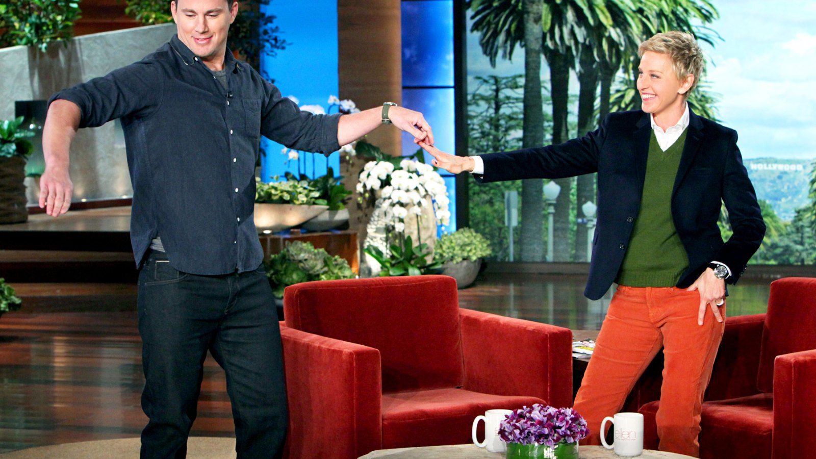 Channing Tatum and Ellen DeGeneres