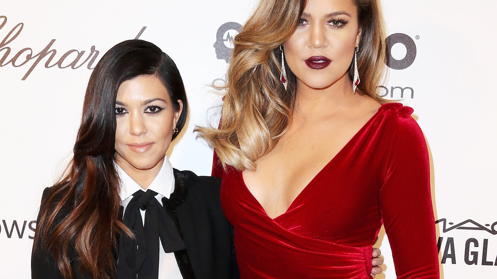 Kourtney Kardashian and Khloe Kardashian on March 2, 2014