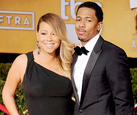 Mariah Carey and Nick Cannon at the 2014 Screen Actors Guild Awards