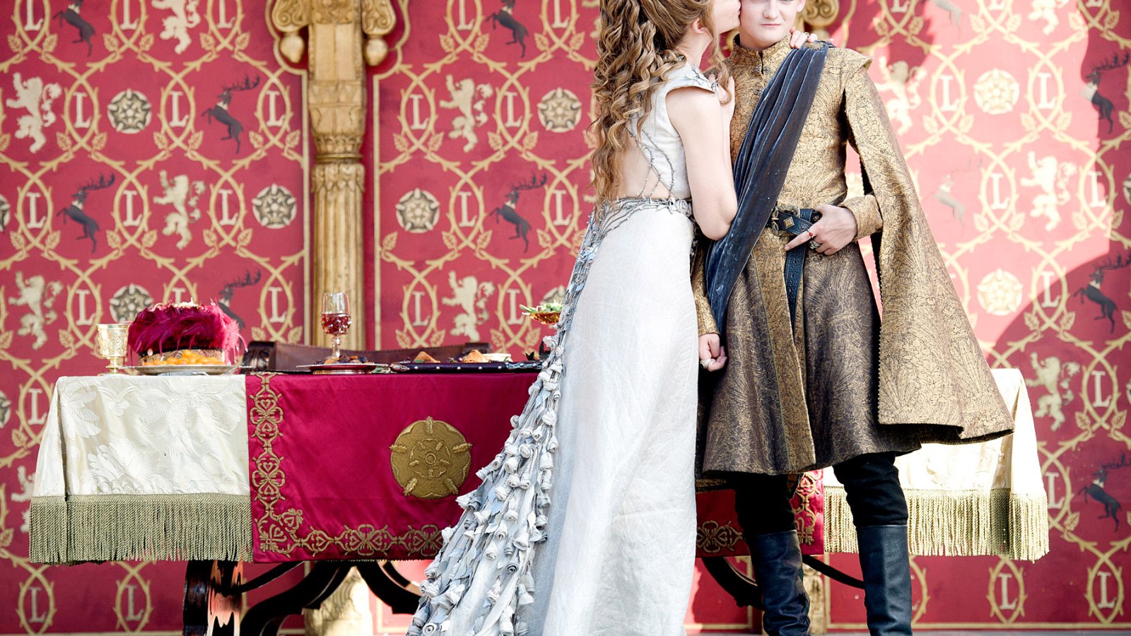 Natalie Dormer and Jack Gleeson in Game of Thrones