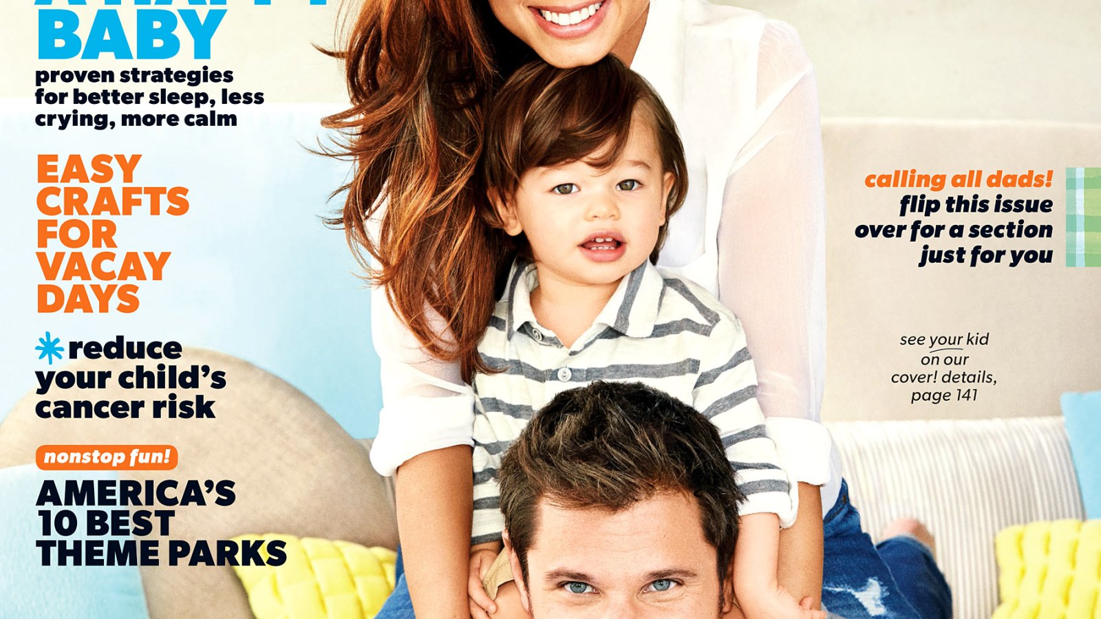 Vanessa, Camden and Nick Lachey on the June 2014 issue of Parents