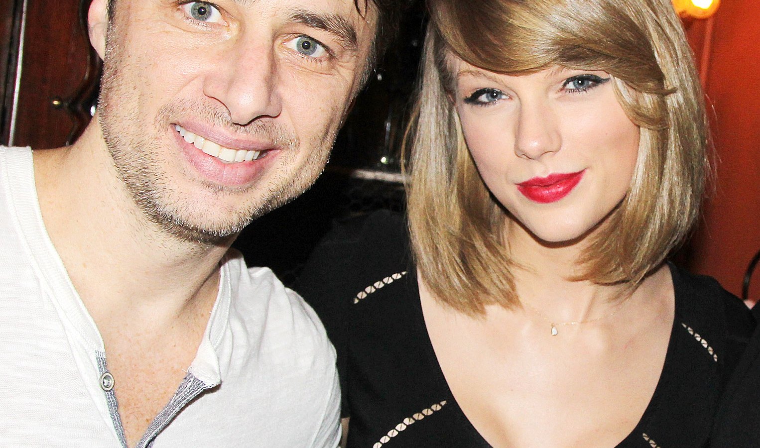 Zach Braff and Taylor Swift on March 29, 2014 in New York City