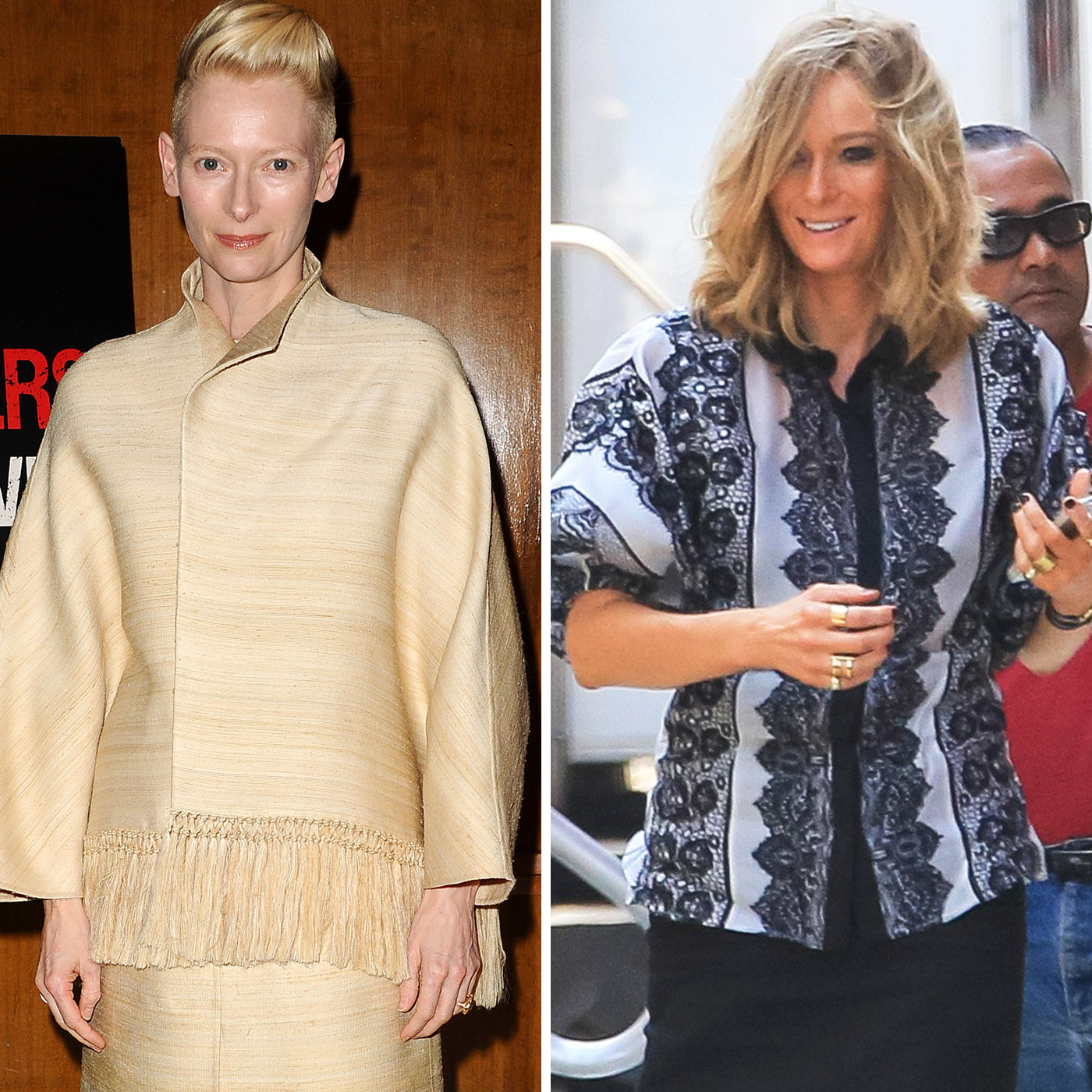 Tilda Swinton Looks Unrecognizable With Long Hair For Trainwreck Film