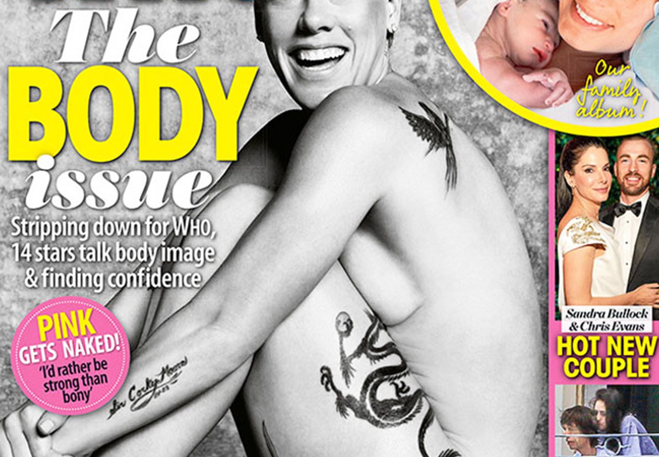 Pink on the cover of WHO