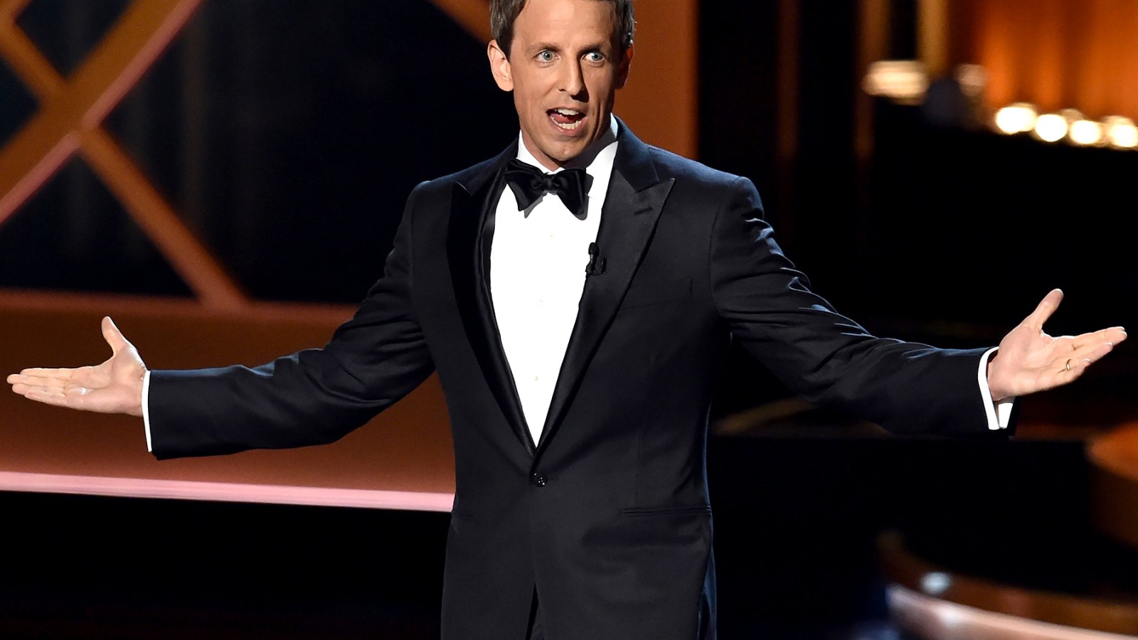 Seth Meyers and Alexi Ashe attend the Annual Primetime Emmy Awards