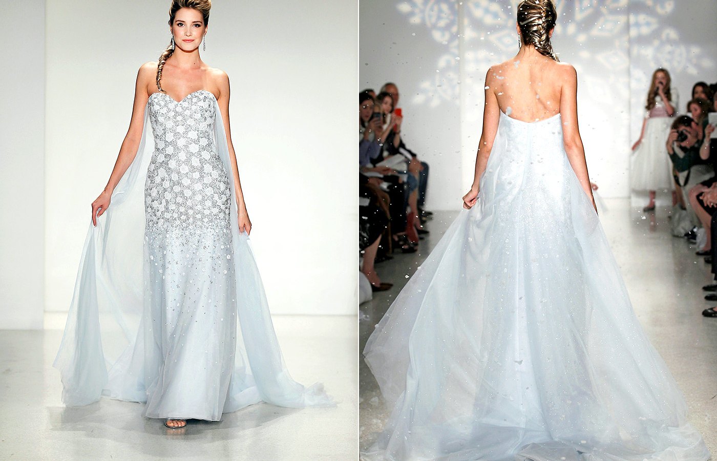 Frozen inspired wedding dress by Disney and Alfred Angelo