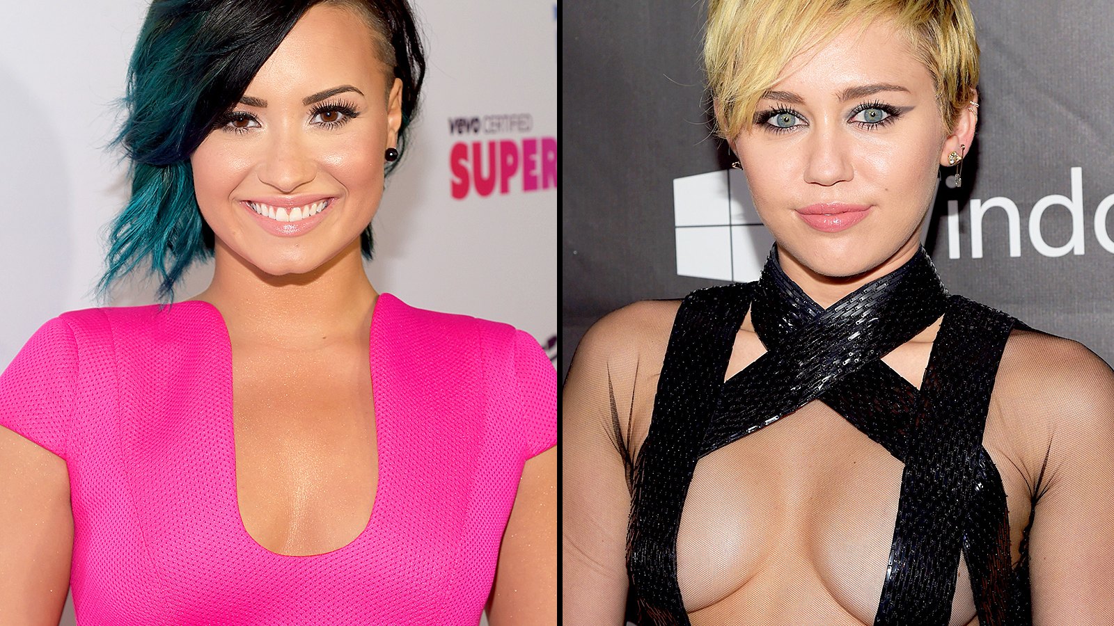 Demi Lovato and Miley Cyrus