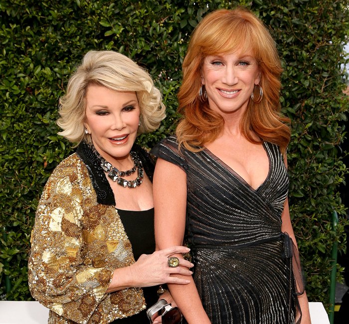 Joan Rivers and Kathy Griffin arrive at the Comedy Central Roast of Joan Rivers held at CBS Studios in Studio City, California.
