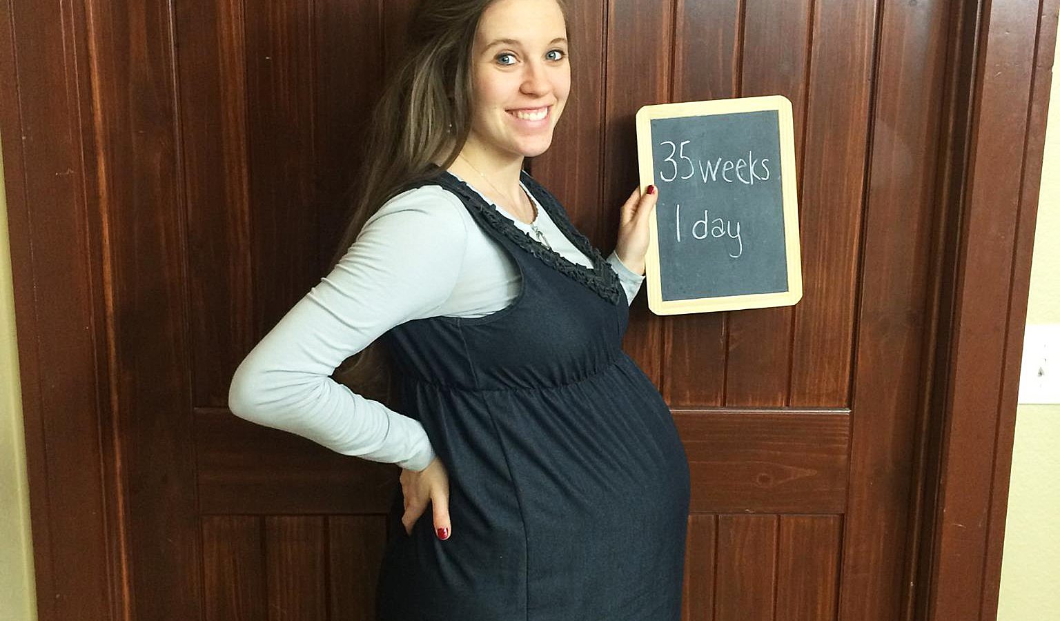 Jill Duggar at 35 weeks and 1 day pregnant