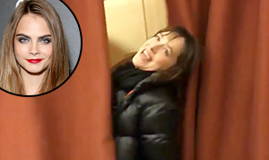 Dakota Johnson Sings "Unwritten" as Cara Delevingne Tapes It: Video!