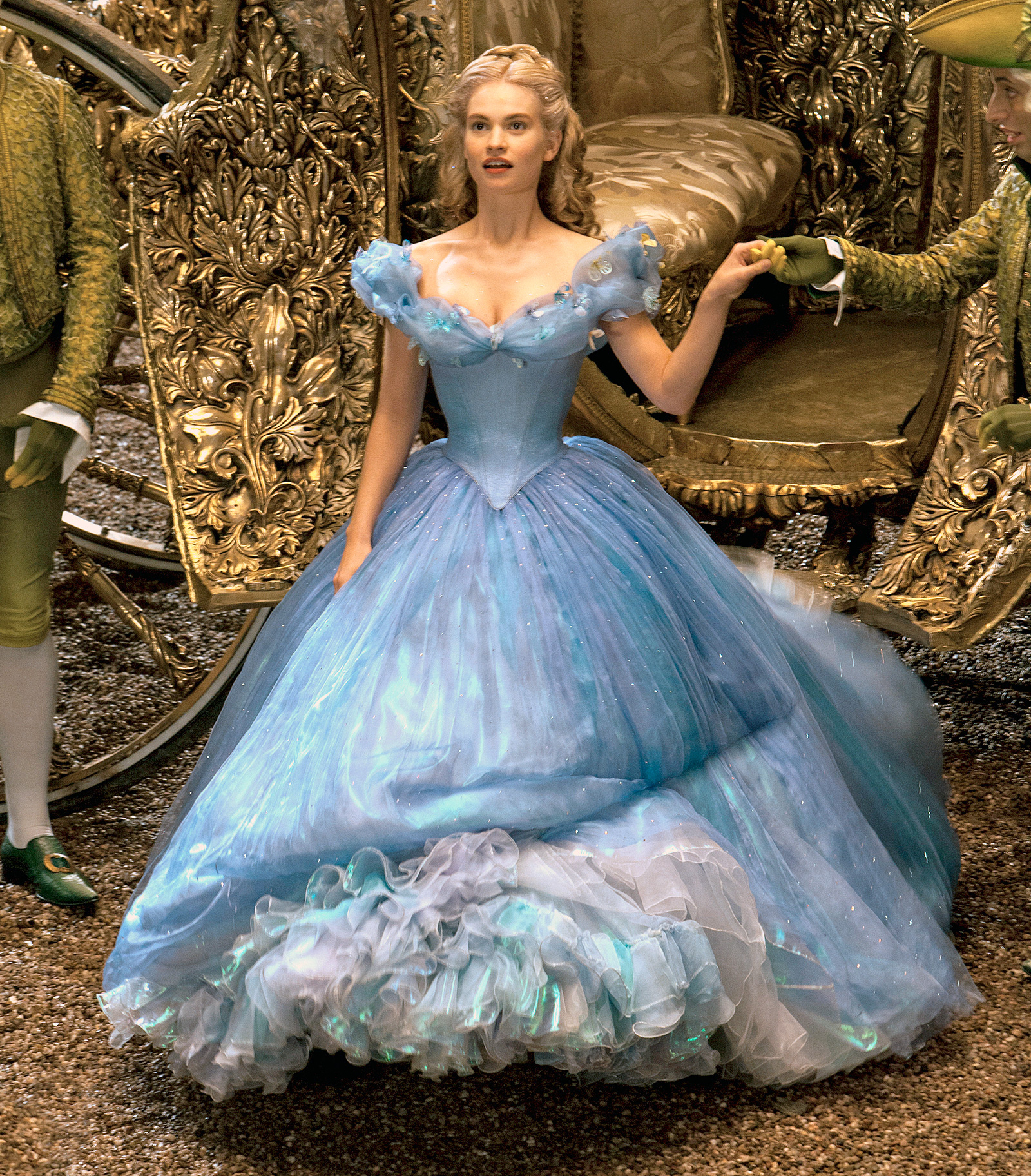 Cinderella Costume Dress Ballgown 2015 Movie Latest Design Custom Made Princess 