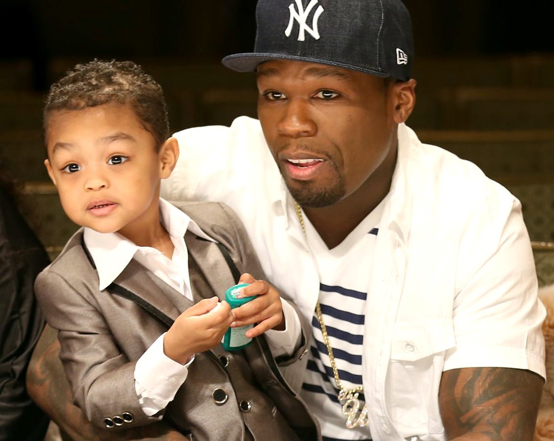 50 Cent with his son Sire Jackson on March 11, 2015.