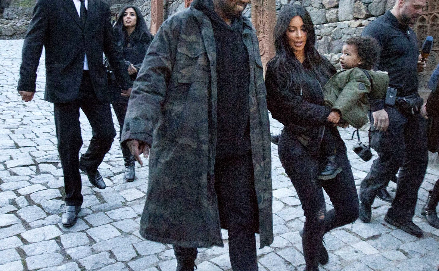 Kim Kardashian Kanye West North