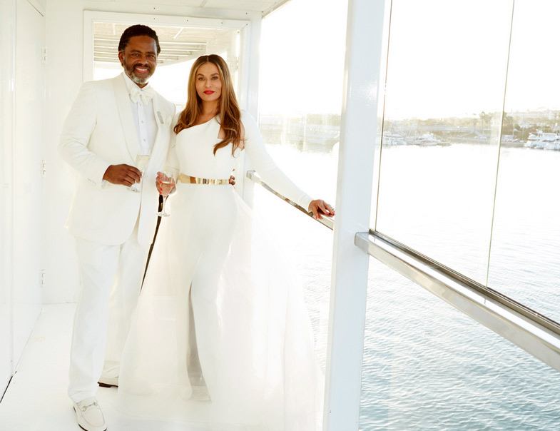 Tina Knowles reportedly married Richard Lawson in a white wedding on a