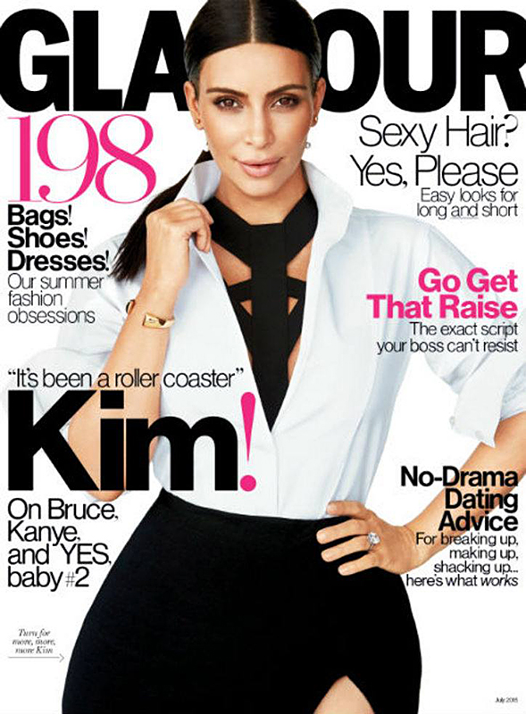Kim Kardashian on the cover of Glamour