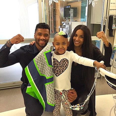 Russell Wilson and Ciara visited kids at Seattle Children's Hospital