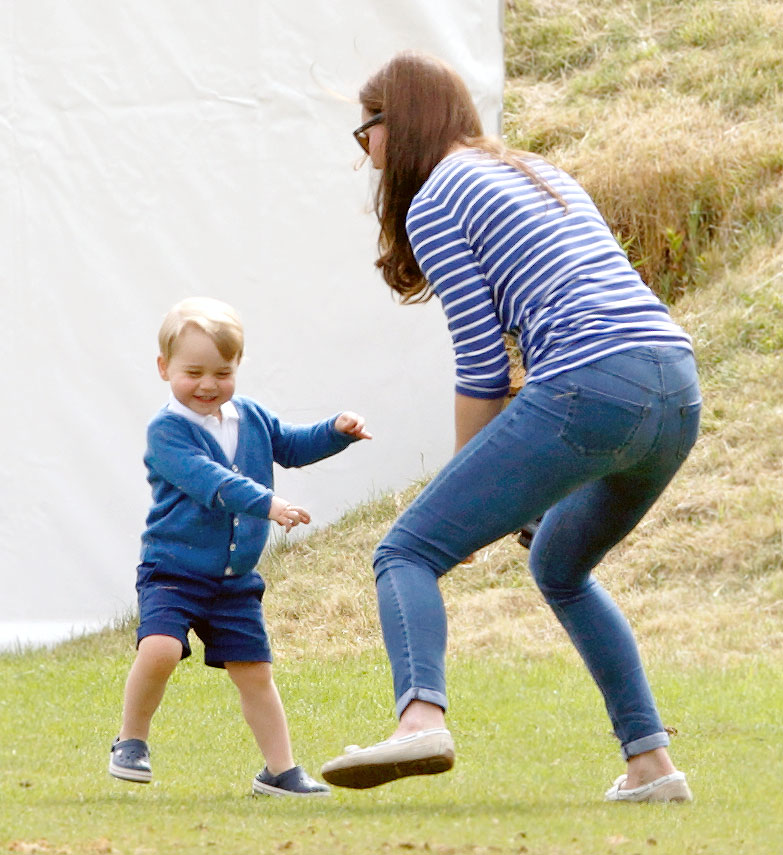 Kate Middleton and Prince George at the Gigaset Charity Polo Match