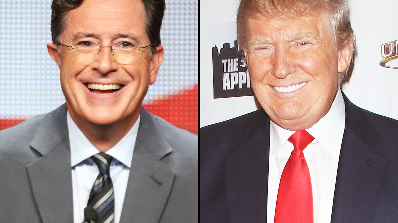Stephen Colbert and Donald Trump