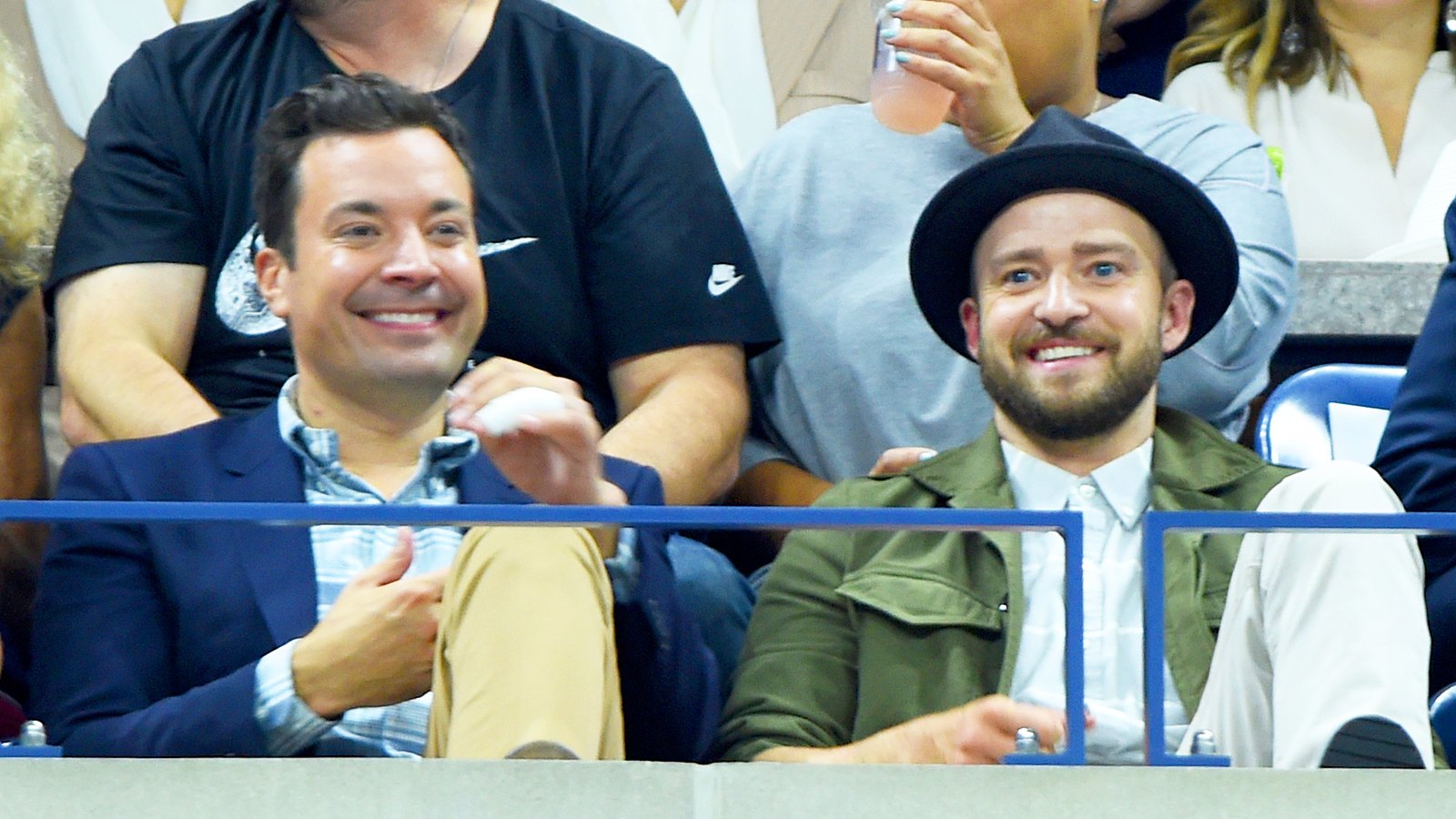 US Open Celebrities Jimmy Fallon, Justin Timberlake, Donald Trump