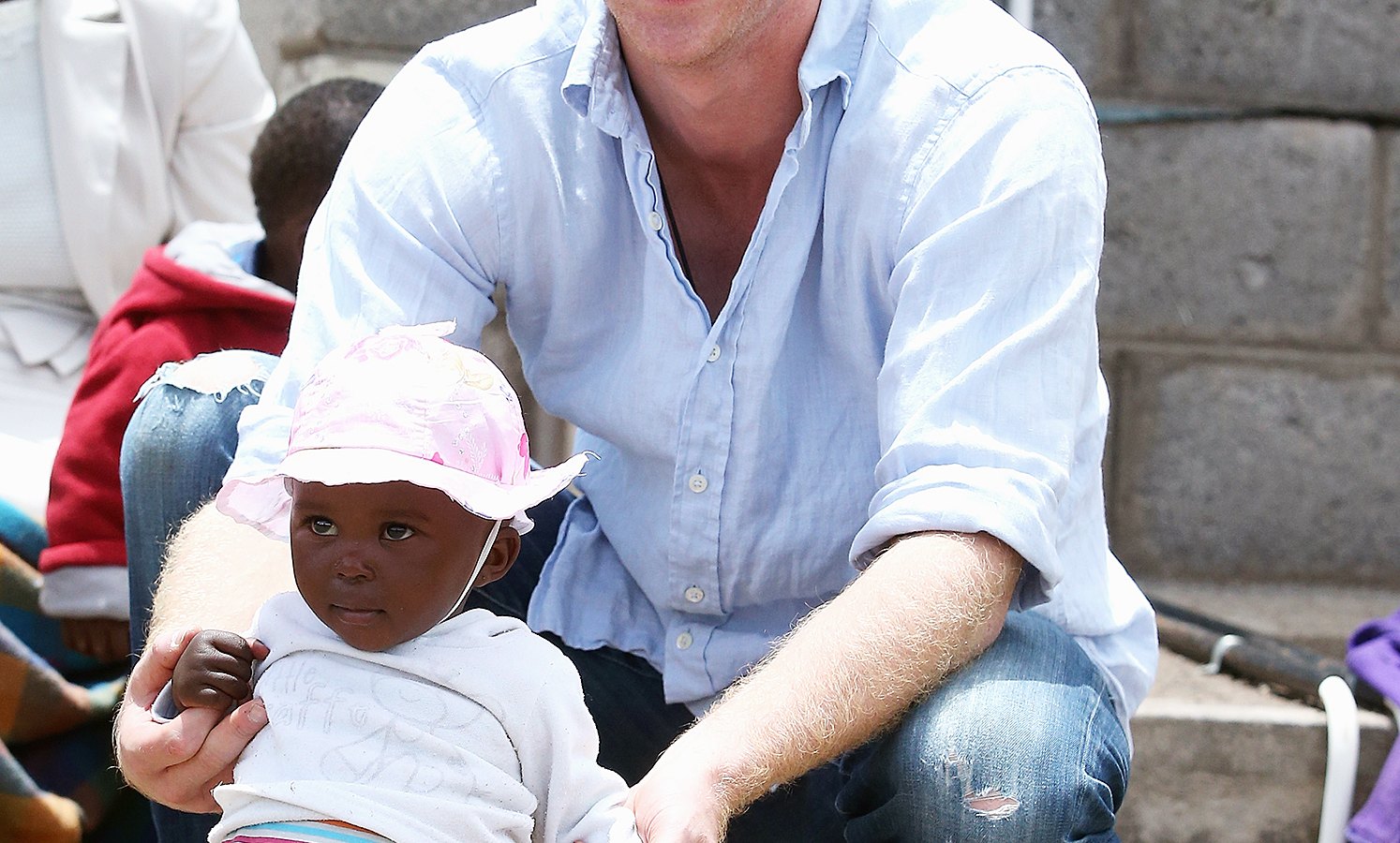 Prince Harry doing charity work in Lesotho in 2014