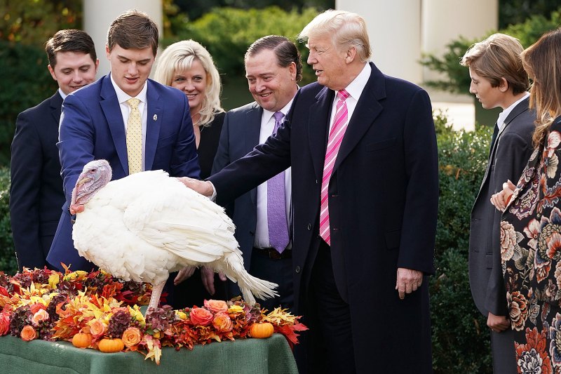 Donald Trump Barron Trump Melania Trump pardon turkey