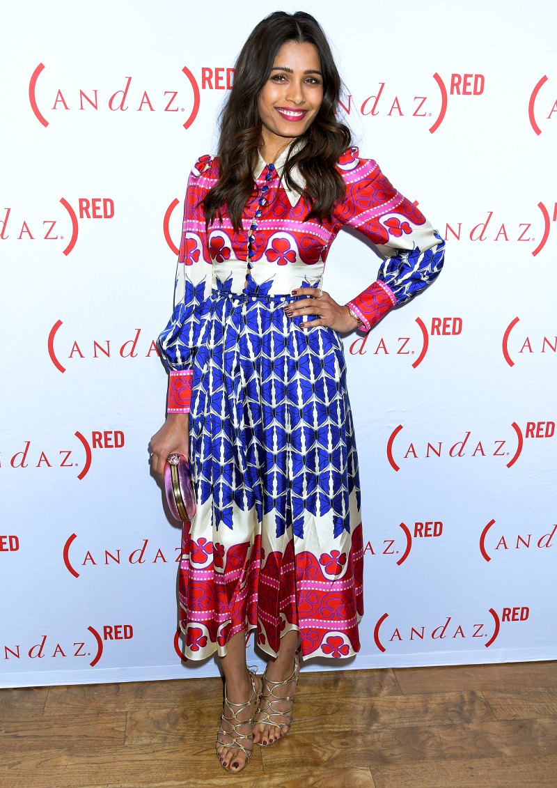 Freida Pinto attends (ANDAZ)RED cabanas unveiling at Andaz West Hollywood on December 5, 2017.