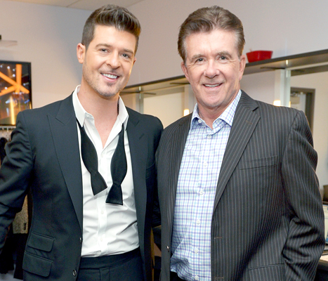 Robin Thicke and Alan Thicke