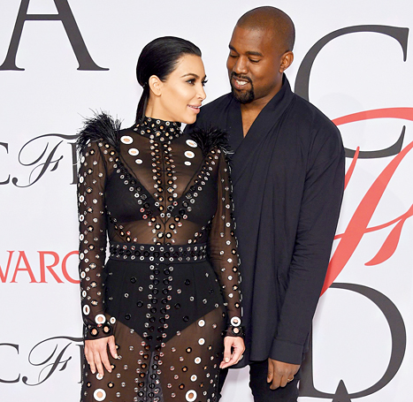 Kim Kardashian and Kanye West CFDA Awards