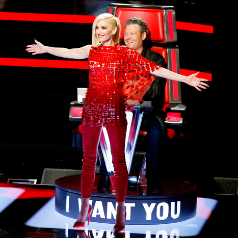 Gwen Stefani and Blake Shelton The Voice
