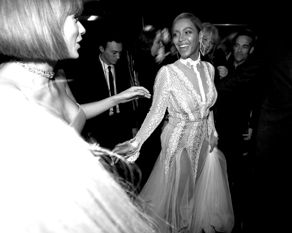 Beyonce Sweetly Greets Taylor Swift Backstage at Grammys 2016