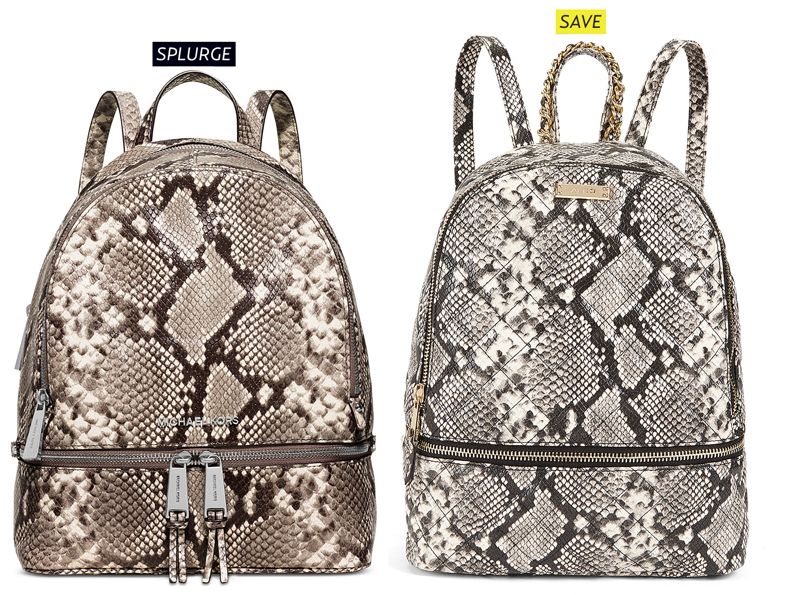 aldo snakeskin backpack