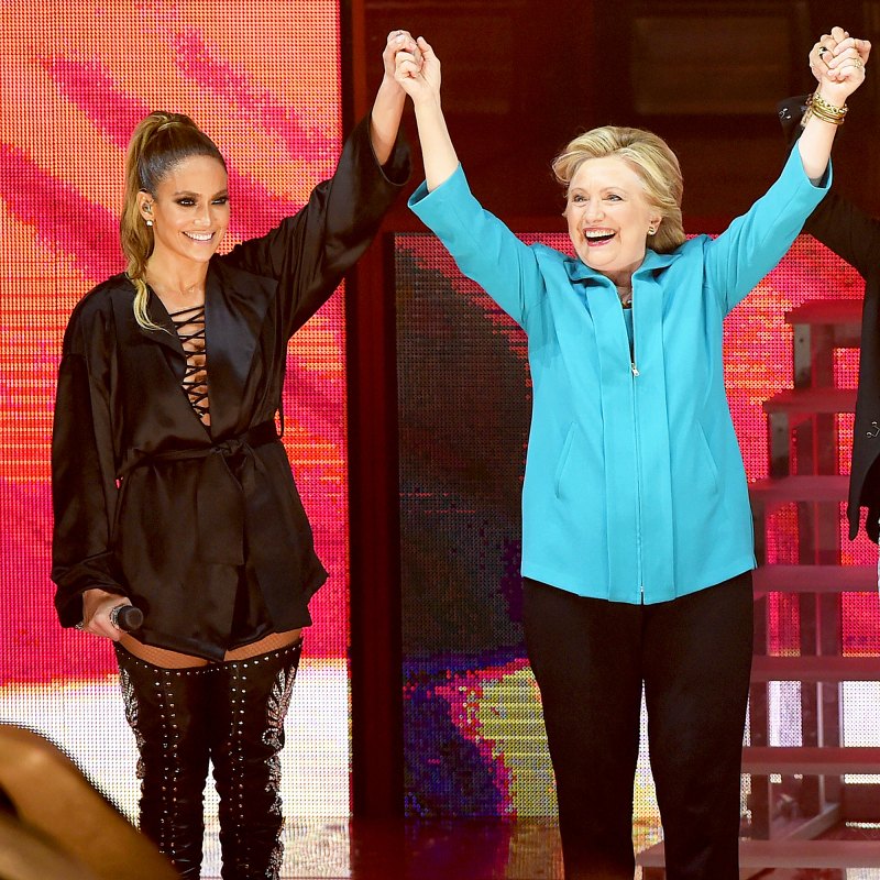 Jennifer Lopez and Hillary Clinton