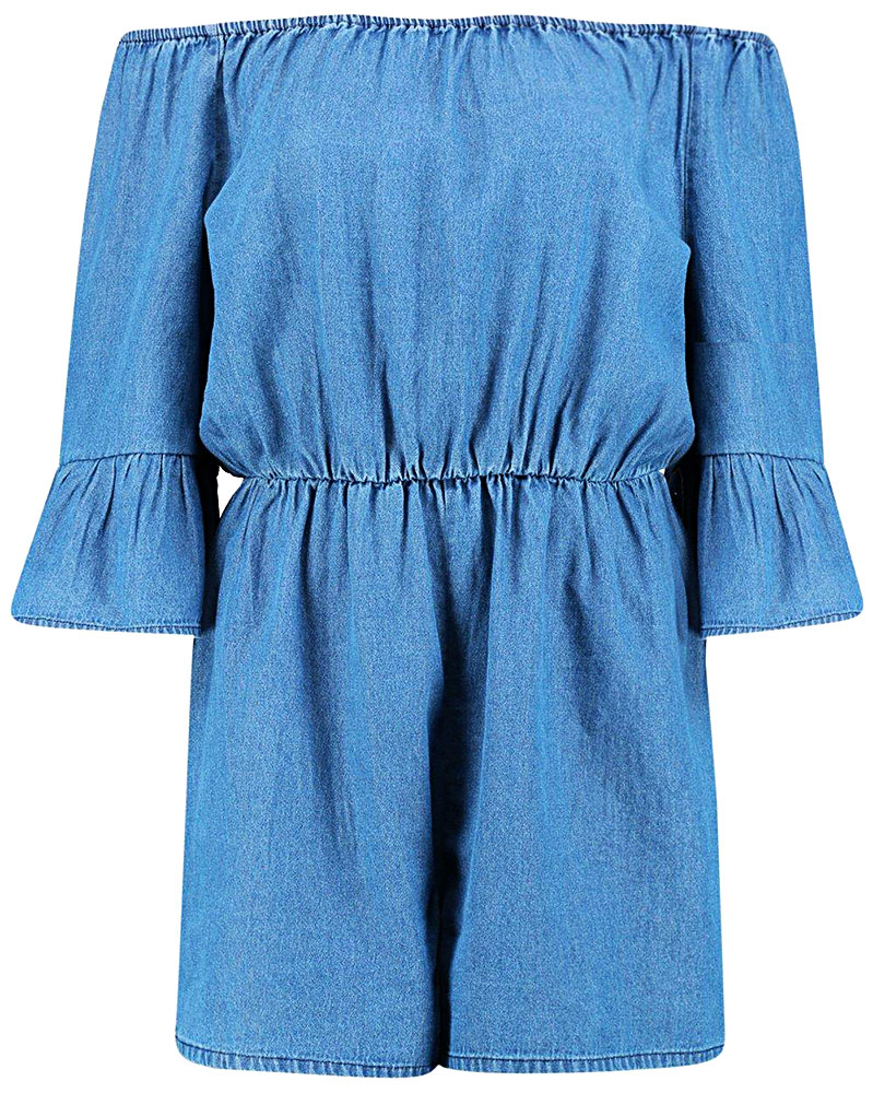 boohoo-blue-cotton-romper-bell-sleeves-off-the-shoulder