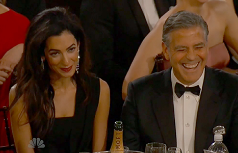 Amal and George at the Globes