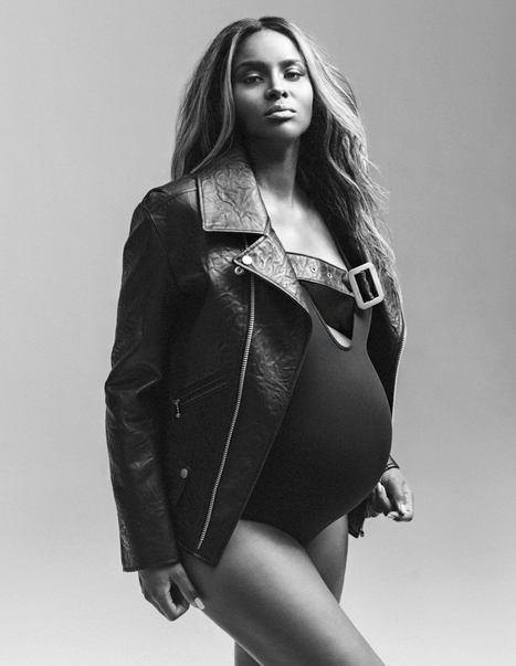 Ciara Bares Baby Bump for W Mag: Pregnant Singer Talks Kim Kardashian