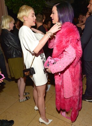 Katy Perry, Miley Cyrus Fawn Over Each Other at Party: Photos