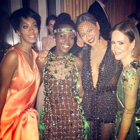 Solange Knowles, Lupita Nyongo, Beyonce and Sarah Paulson