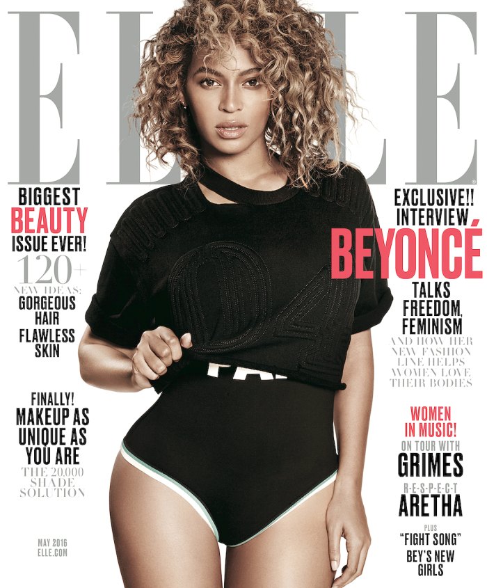 look Key State Beyonce Rocks Short Curly Hair for 'Elle'