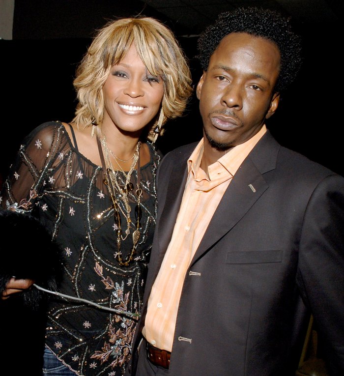 Whitney Houston and Bobby Brown at BET's 25th Anniversary Show in 2005.