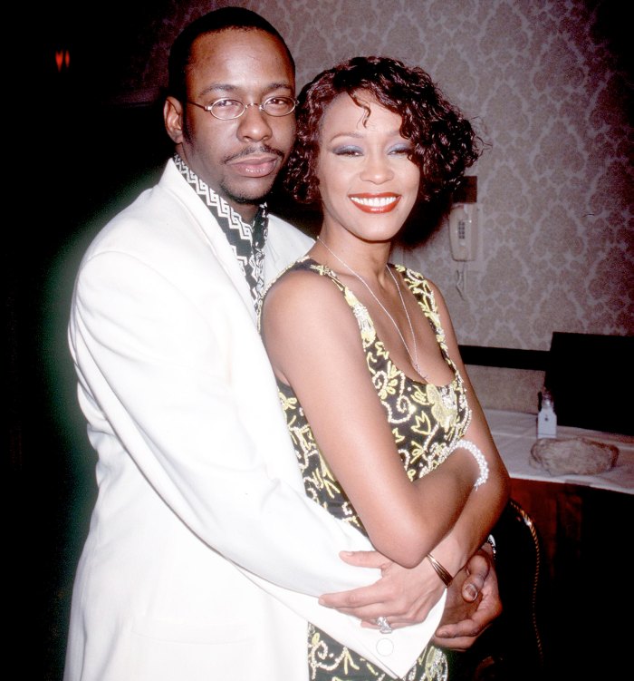 Whitney Houston with Bobby Brown at 'Whitney Houston''s All-Star Holiday Gala' in New York, NY, December 4, 1999.