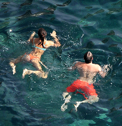 Irina and bradley swim