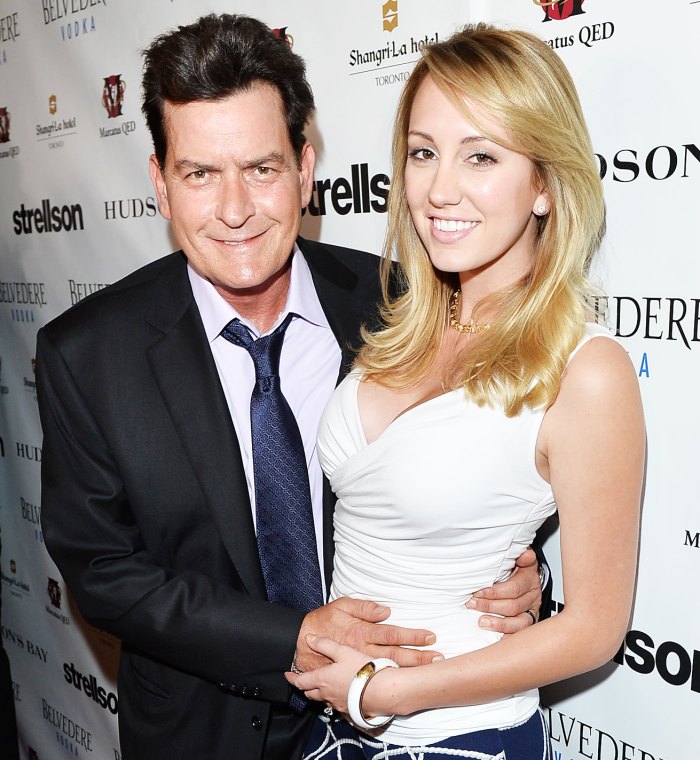Charlie Sheen and Brett Rossi in 2014. 