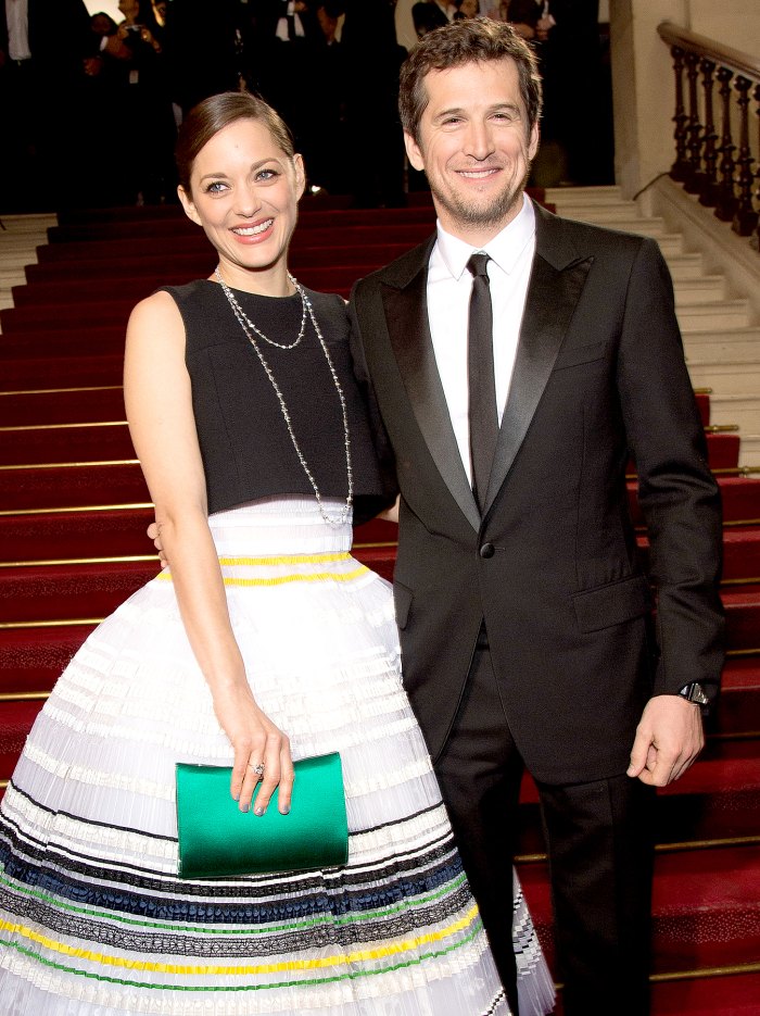 Marion Cotillard and Guillaume Canet arrive at the 40th Cesar Film Awards 2015 Cocktail at Theatre du Chatelet on February 20, 2015 in Paris, France.